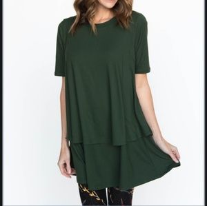 Agnes & Dora Green TWO Tiered Top